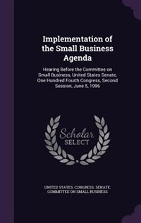 Couverture_Implementation of the Small Business Agenda
