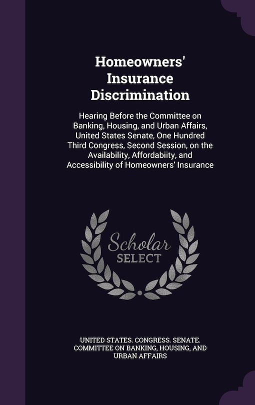Front cover_Homeowners' Insurance Discrimination