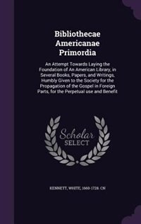 Couverture_Bibliothecae Americanae Primordia