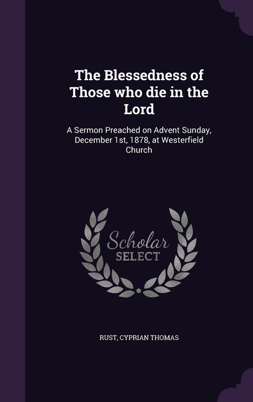 Couverture_The Blessedness of Those who die in the Lord