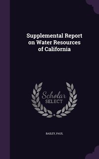 Front cover_Supplemental Report on Water Resources of California