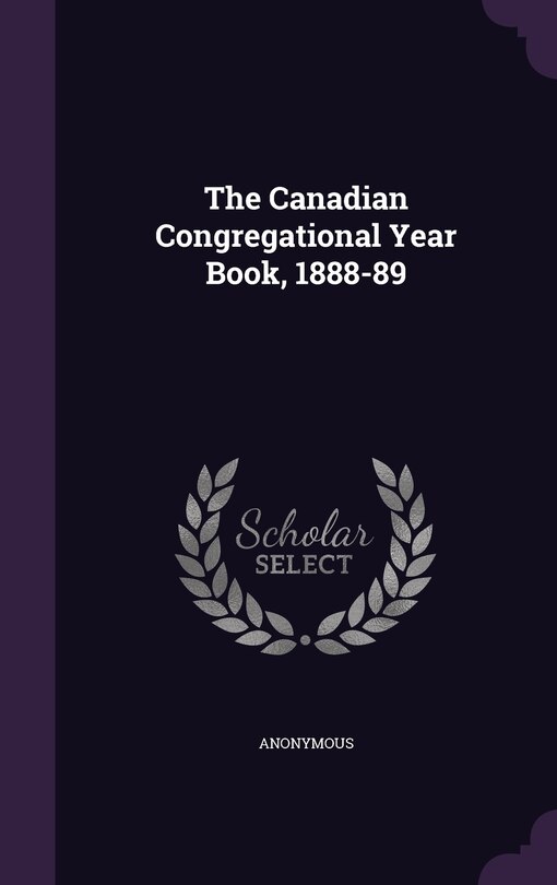 Front cover_The Canadian Congregational Year Book, 1888-89