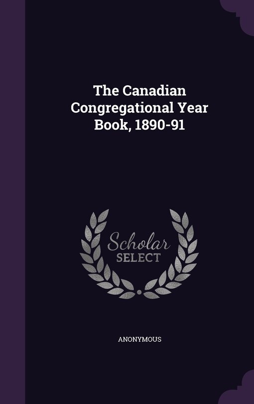 Front cover_The Canadian Congregational Year Book, 1890-91