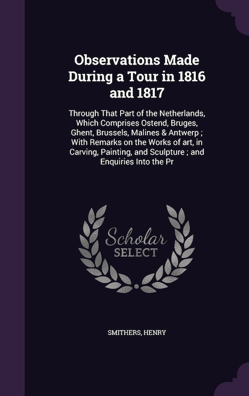 Front cover_Observations Made During a Tour in 1816 and 1817