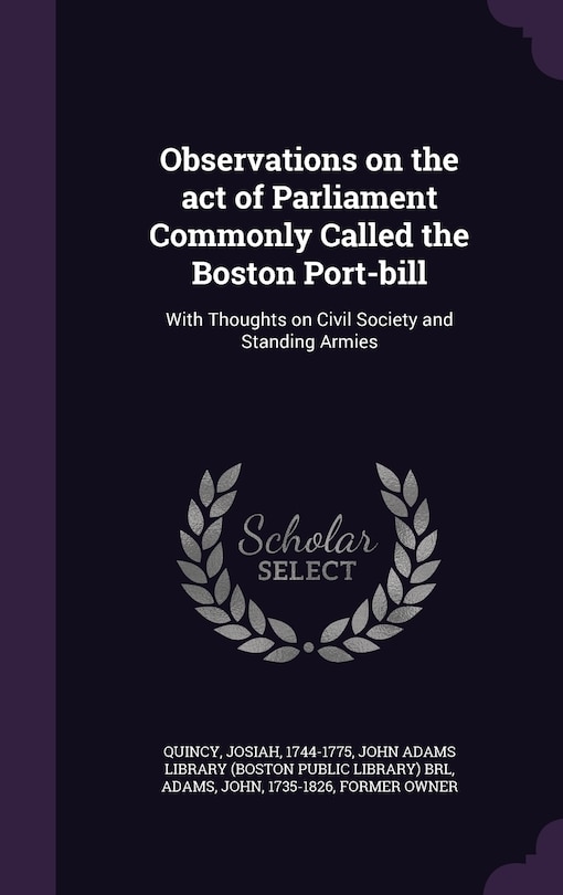 Couverture_Observations on the act of Parliament Commonly Called the Boston Port-bill
