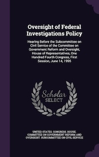 Couverture_Oversight of Federal Investigations Policy