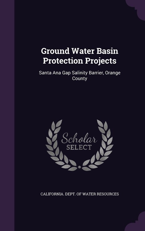 Couverture_Ground Water Basin Protection Projects