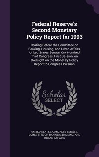 Couverture_Federal Reserve's Second Monetary Policy Report for 1993