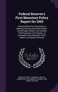 Front cover_Federal Reserve's First Monetary Policy Report for 1993