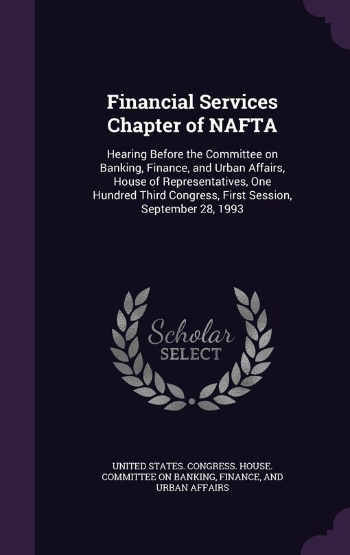 Couverture_Financial Services Chapter of NAFTA