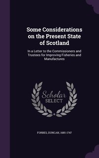 Couverture_Some Considerations on the Present State of Scotland