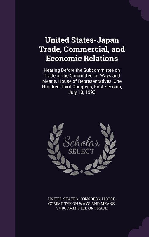 Couverture_United States-Japan Trade, Commercial, and Economic Relations