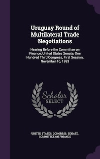 Couverture_Uruguay Round of Multilateral Trade Negotiations
