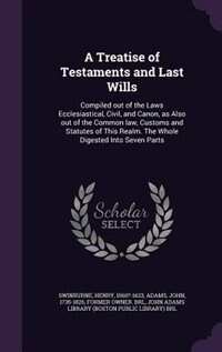 Couverture_A Treatise of Testaments and Last Wills