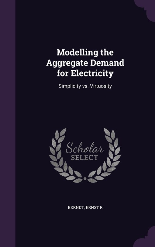 Front cover_Modelling the Aggregate Demand for Electricity