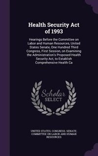 Front cover_Health Security Act of 1993