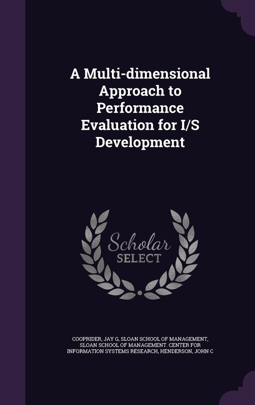 Couverture_A Multi-dimensional Approach to Performance Evaluation for I/S Development