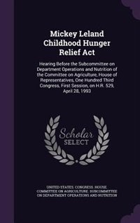 Couverture_Mickey Leland Childhood Hunger Relief Act