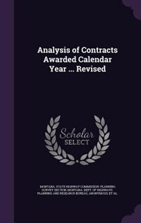 Front cover_Analysis of Contracts Awarded Calendar Year ... Revised