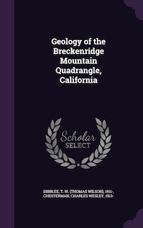 Couverture_Geology of the Breckenridge Mountain Quadrangle, California