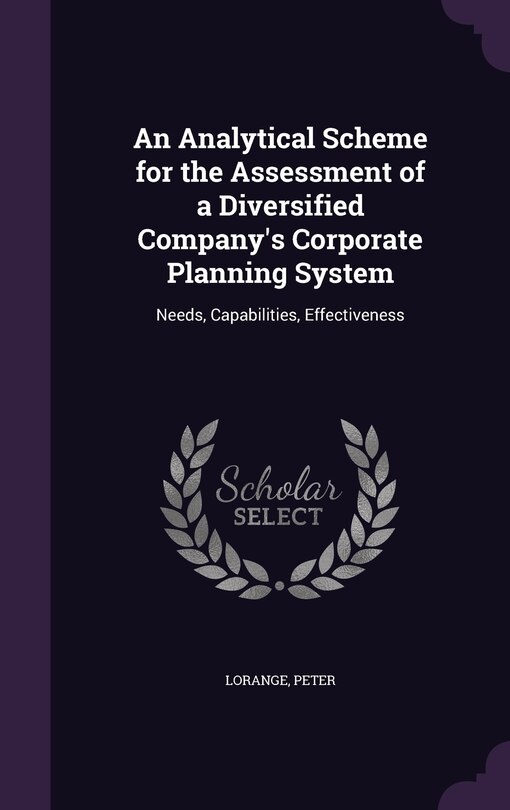 Couverture_An Analytical Scheme for the Assessment of a Diversified Company's Corporate Planning System