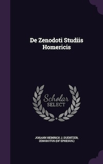 Front cover_De Zenodoti Studiis Homericis
