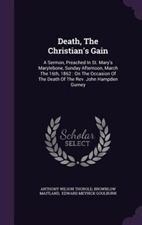 Front cover_Death, The Christian's Gain