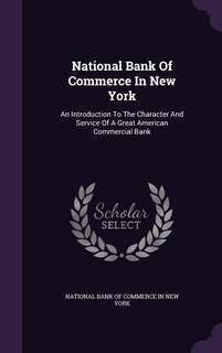 Front cover_National Bank Of Commerce In New York