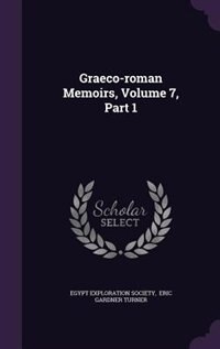Front cover_Graeco-roman Memoirs, Volume 7, Part 1