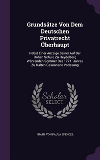 Front cover_Grundsätze Von Dem Deutschen Privatrecht Überhaupt