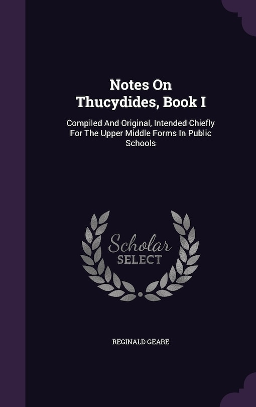 Couverture_Notes On Thucydides, Book I