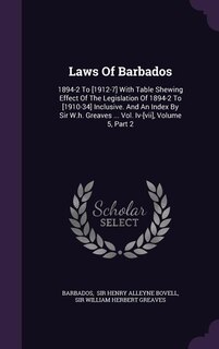 Couverture_Laws Of Barbados