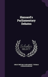 Couverture_Hansard's Parliamentary Debates