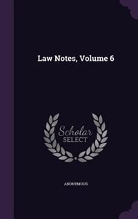 Couverture_Law Notes, Volume 6