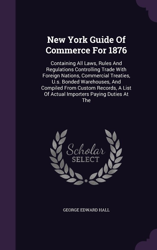 Couverture_New York Guide Of Commerce For 1876