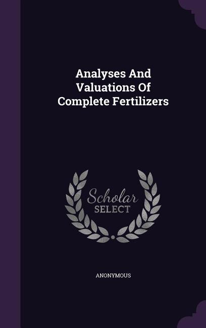 Couverture_Analyses And Valuations Of Complete Fertilizers