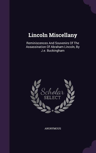 Front cover_Lincoln Miscellany