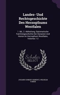 Couverture_Landes- Und Rechtsgeschichte Des Herzogthums Westfalen