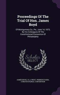 Front cover_Proceedings Of The Trial Of Hon. James Boyd