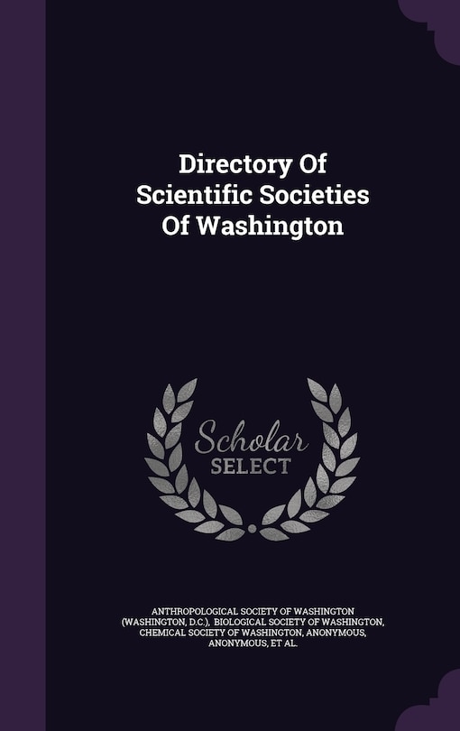 Front cover_Directory Of Scientific Societies Of Washington