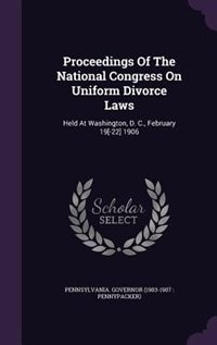 Front cover_Proceedings Of The National Congress On Uniform Divorce Laws