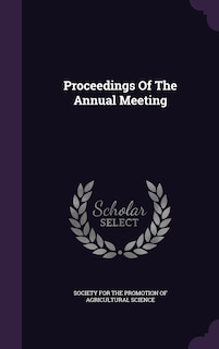 Couverture_Proceedings Of The Annual Meeting