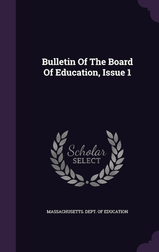 Couverture_Bulletin Of The Board Of Education, Issue 1
