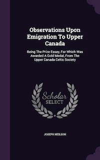 Couverture_Observations Upon Emigration To Upper Canada