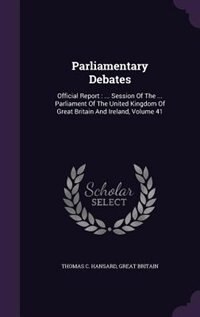 Front cover_Parliamentary Debates