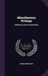 Couverture_Miscellaneous Writings