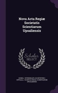 Couverture_Nova Acta Regiæ Societatis Scientiarum Upsaliensis