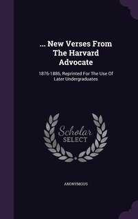 Couverture_... New Verses From The Harvard Advocate