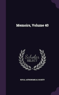 Front cover_Memoirs, Volume 40
