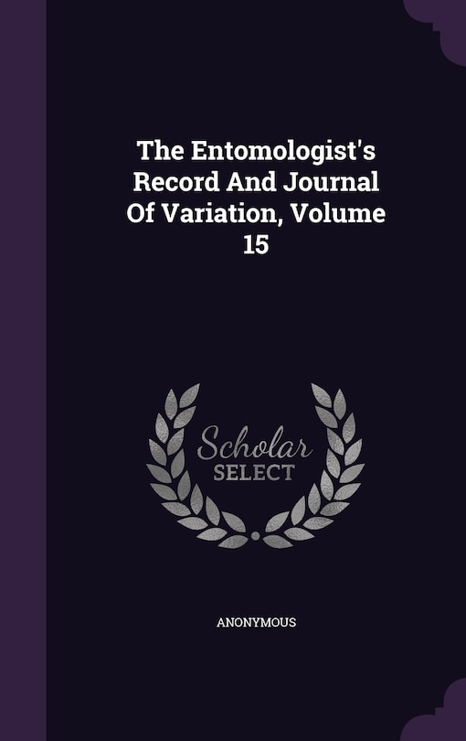 Couverture_The Entomologist's Record And Journal Of Variation, Volume 15